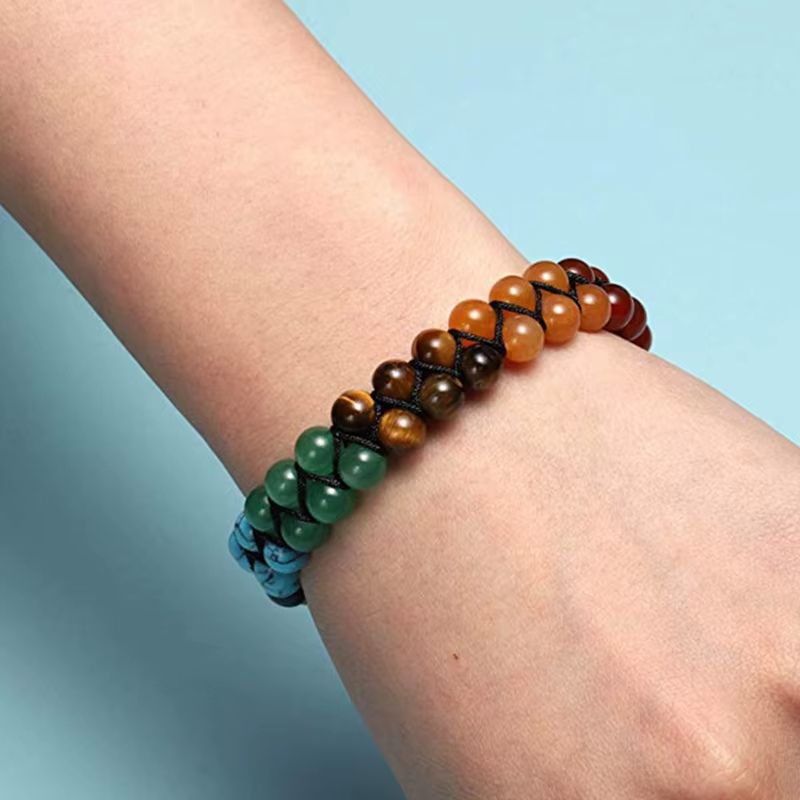 Bracelet Chakra de Protection en Pierre Naturelle