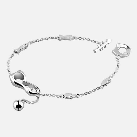 Bracelet Chat Original en Argent