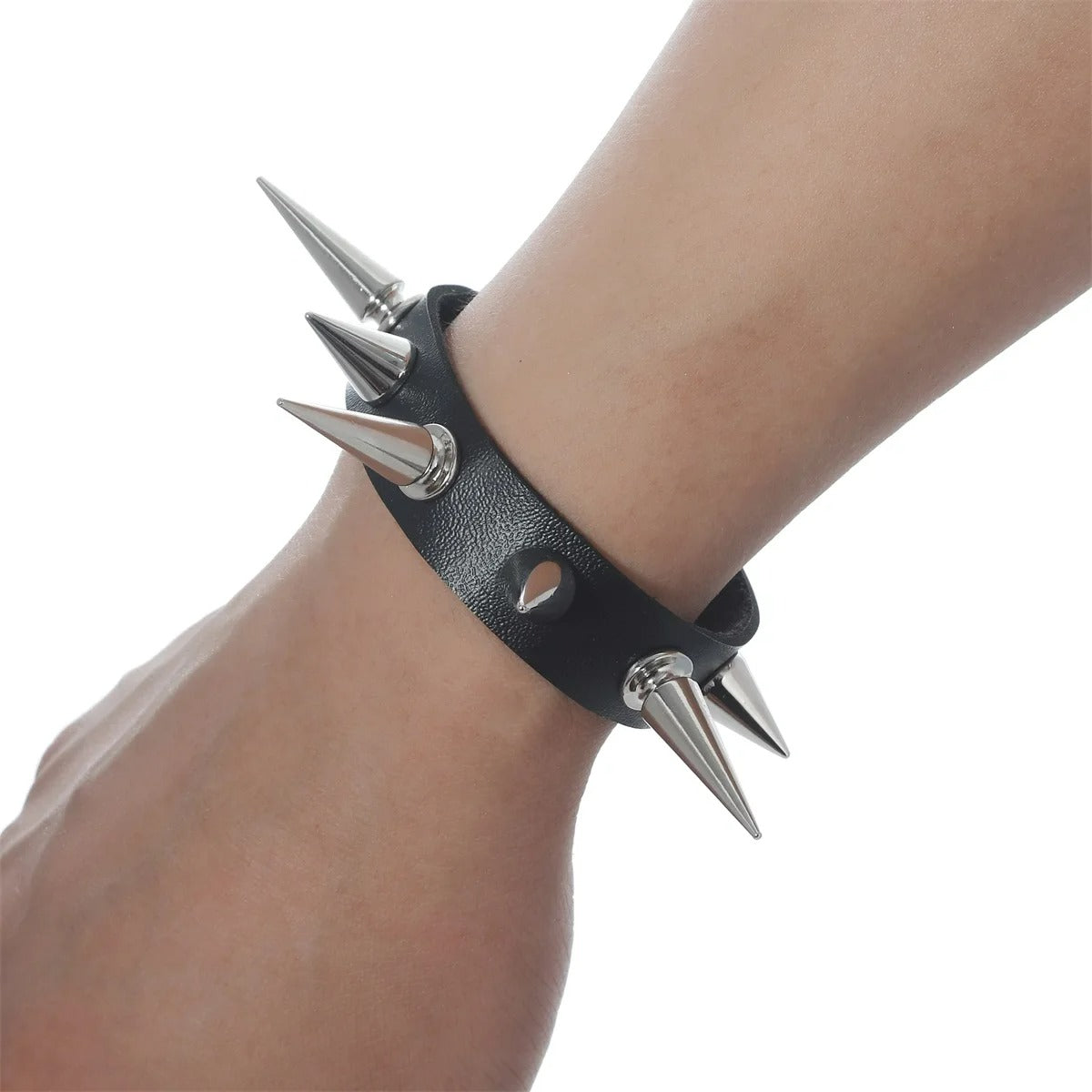 Bracelet Clou Homme Punk Noir