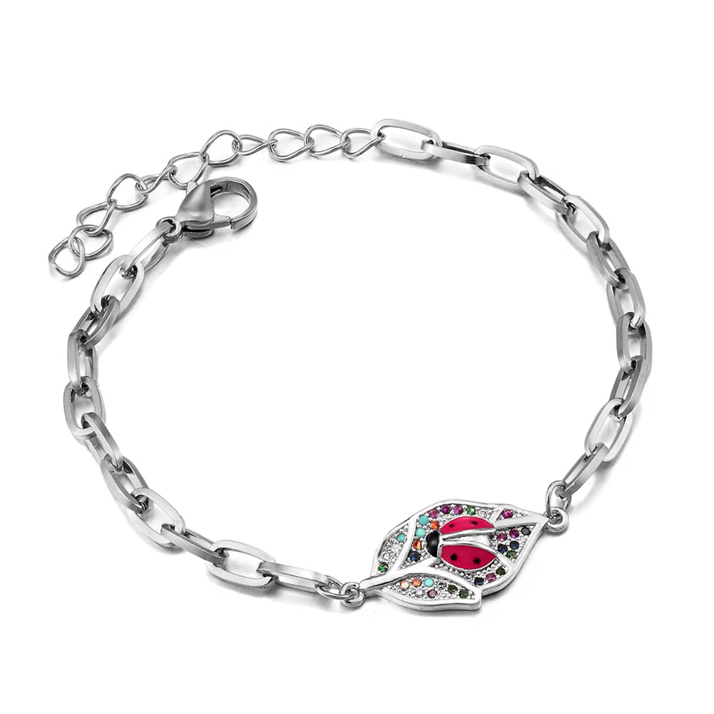 Bracelet Coccinelle Moderne en Zircon