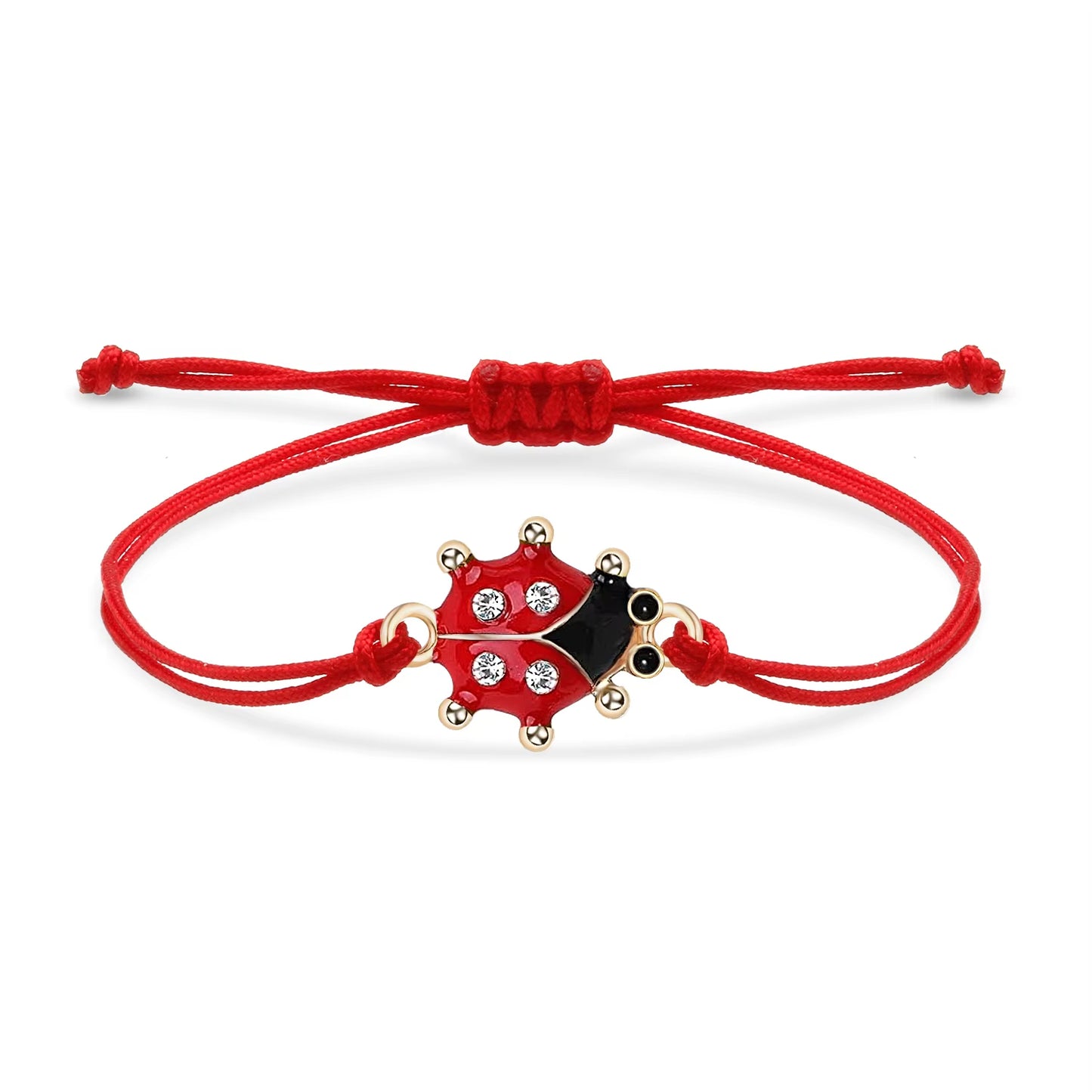 Bracelet Coccinelle Tressé à Strass