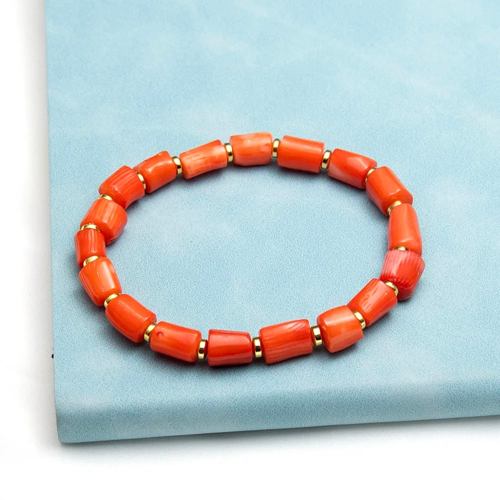 Bracelet Corail Femme Énergie Solaire
