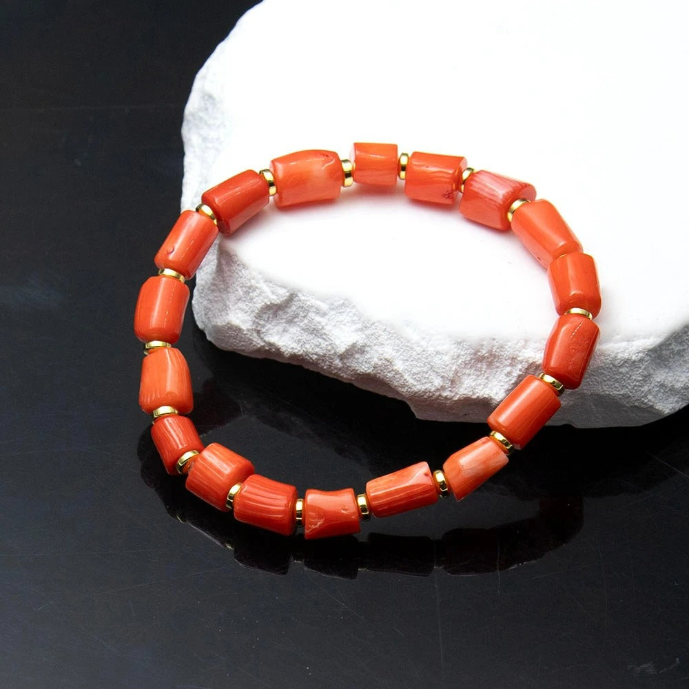Bracelet Corail Femme Énergie Solaire