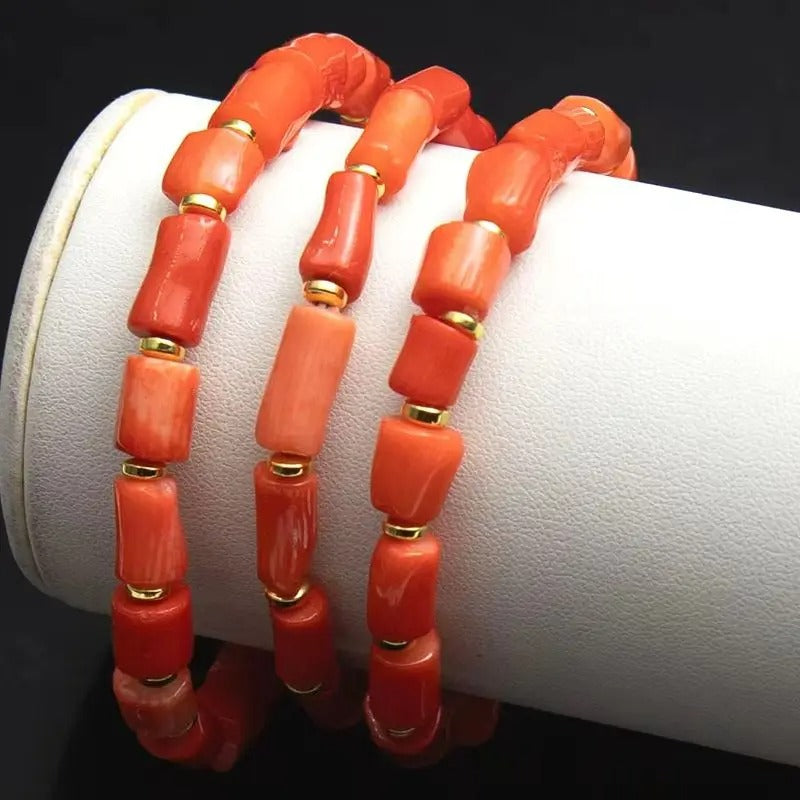 Bracelet Corail Femme Énergie Solaire