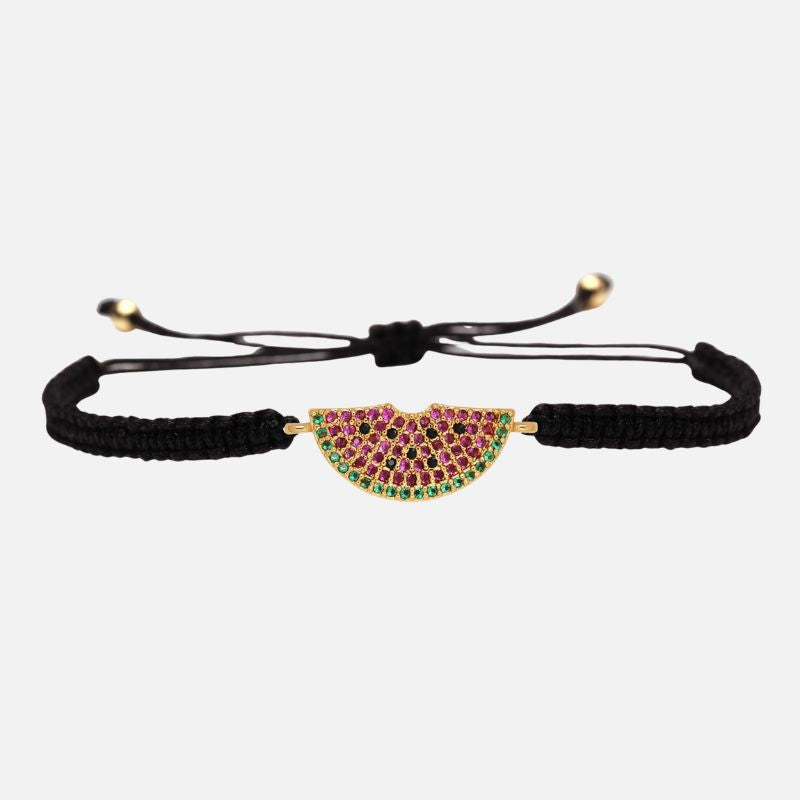 Bracelet Cordon Femme Demi-Lune Colorée