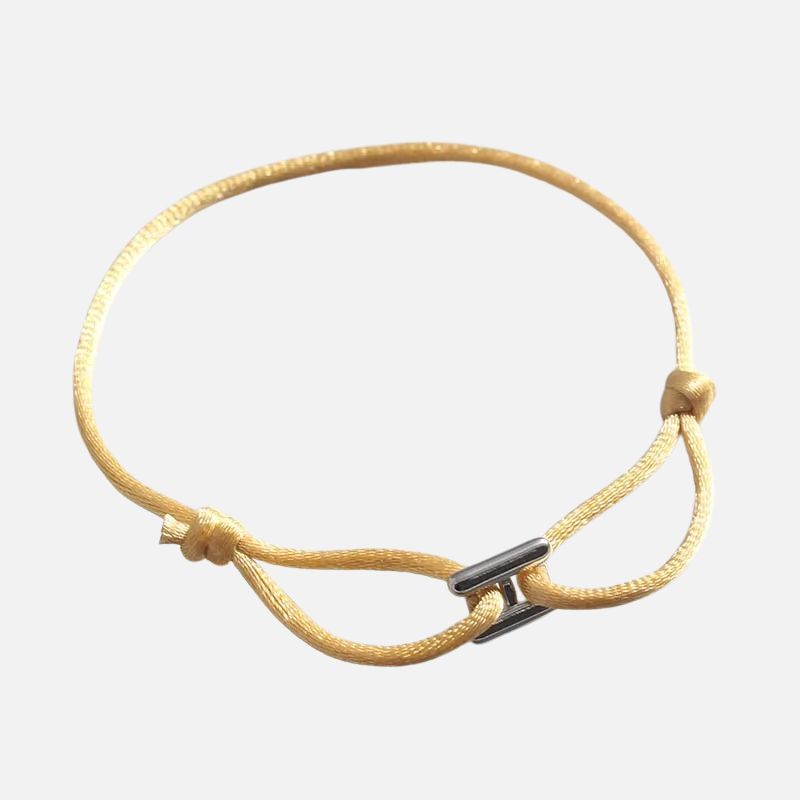 Bracelet Cordon Femme Satiné Acier Inoxydable