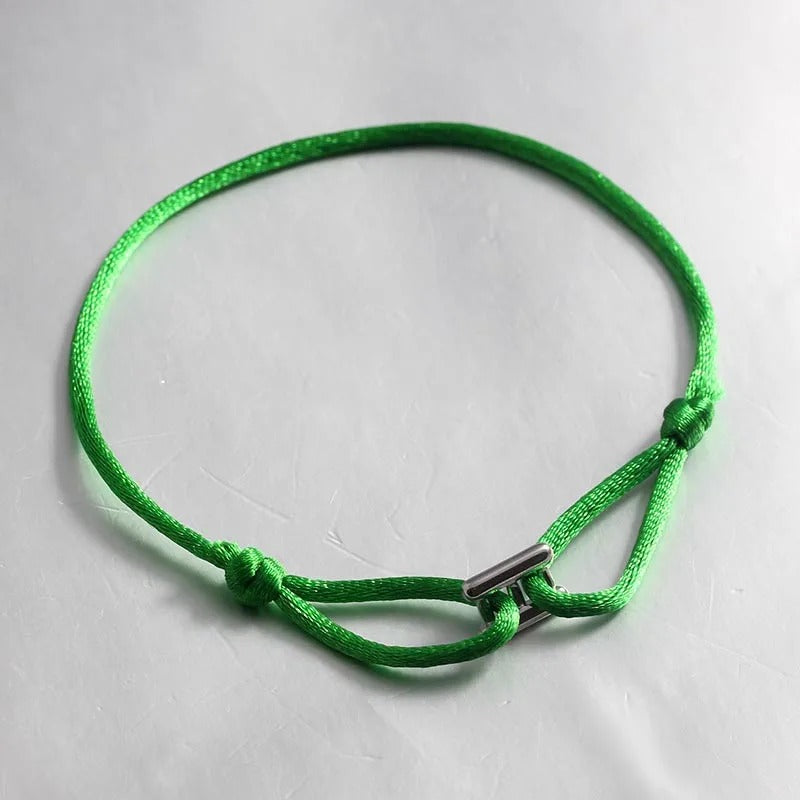 Bracelet Cordon Femme Satiné Acier Inoxydable
