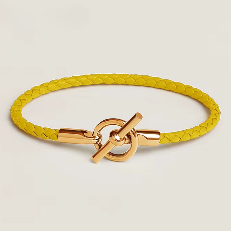 Bracelet Cordon Femme Tressé Fermoir Bâton