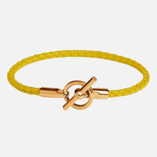 Bracelet Cordon Femme Tressé Fermoir Bâton