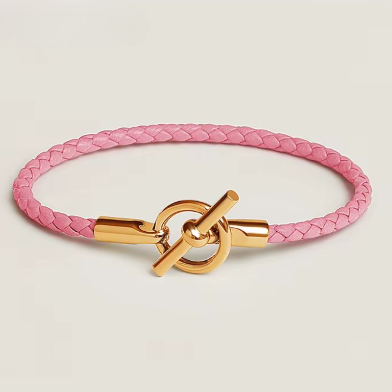 Bracelet Cordon Femme Tressé Fermoir Bâton