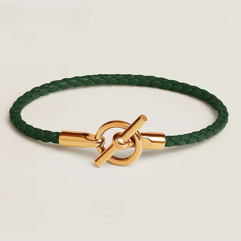 Bracelet Cordon Femme Tressé Fermoir Bâton