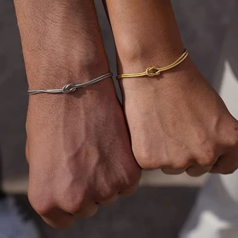 Bracelet Couple en Maille Serpent