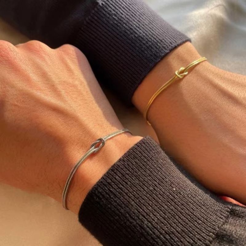 Bracelet Couple en Maille Serpent