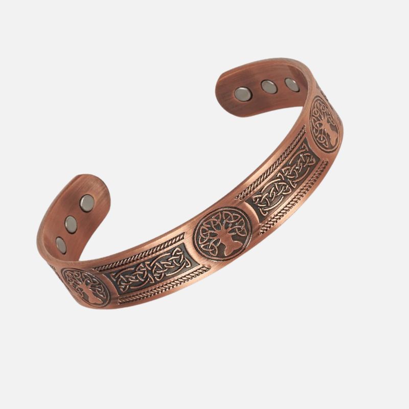 Bracelet Cuivre pour Homme Arbre de Vie Celtique
