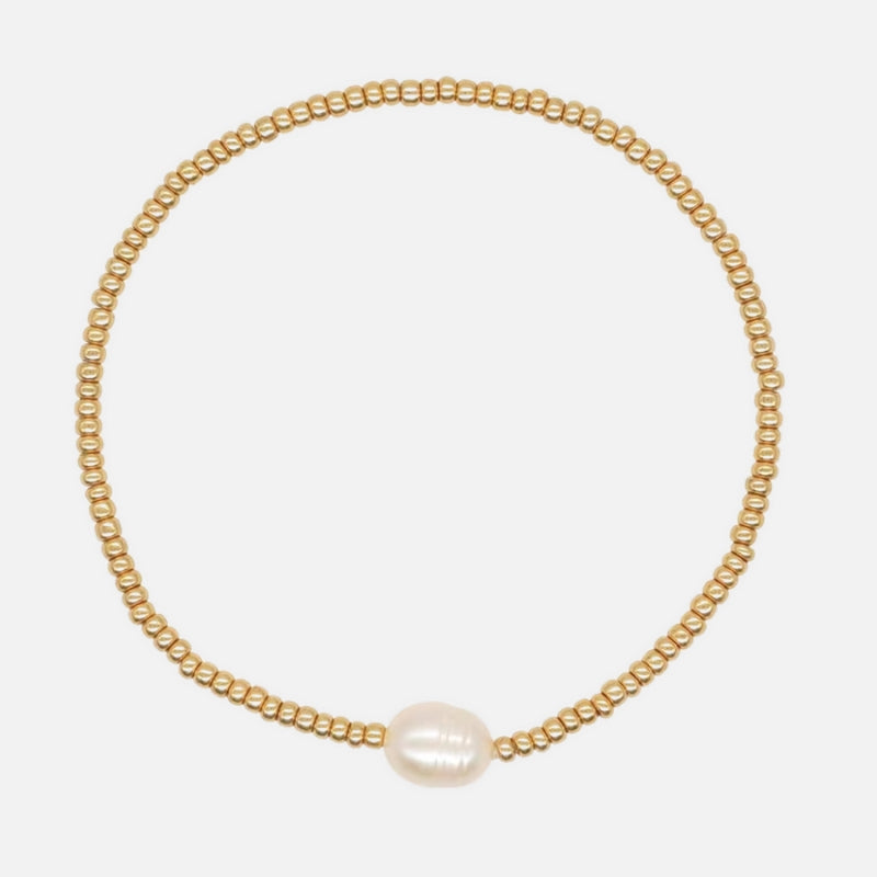 Bracelet Elastique à Perles Nacrées Ensemble de 4