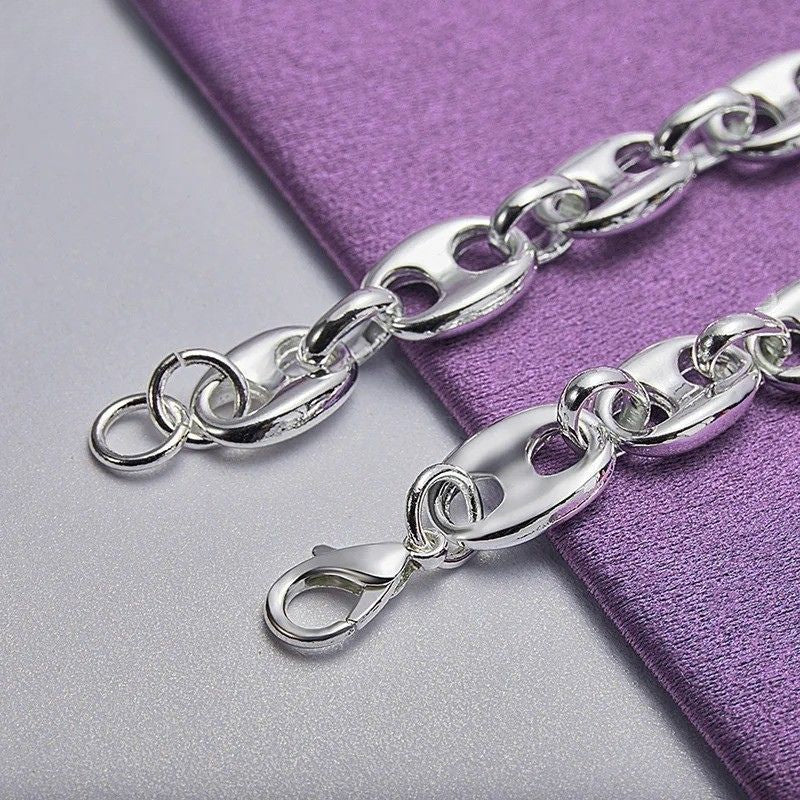 Bracelet Femme Argent Maillons Graine De Café