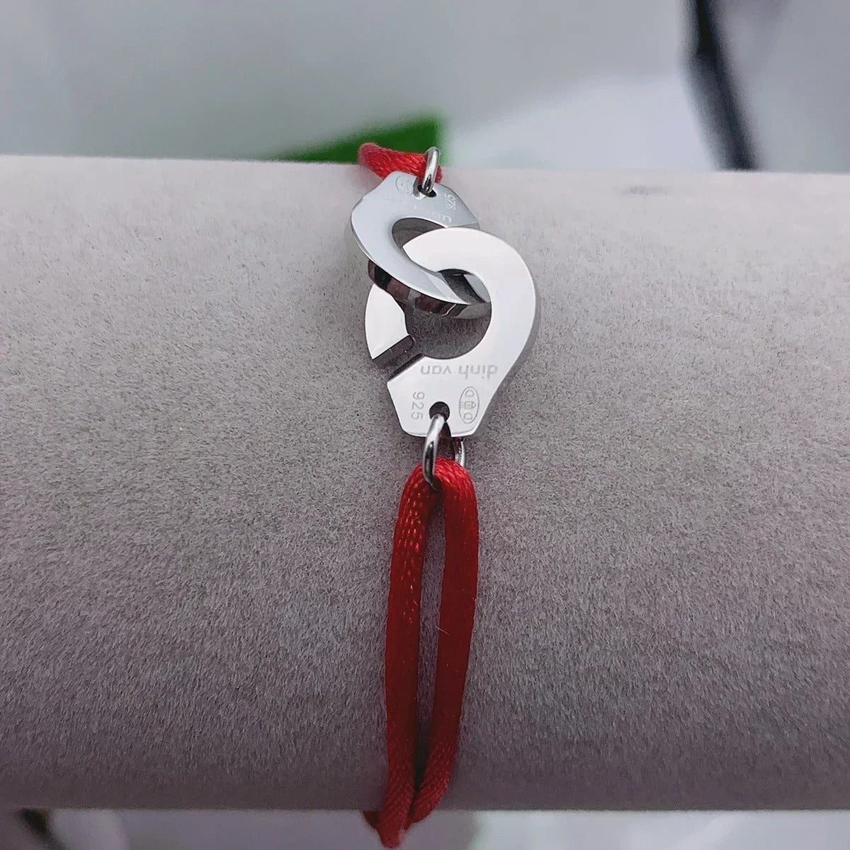 Bracelet Femme Menotte Simple Corde Et Acier Inoxydable