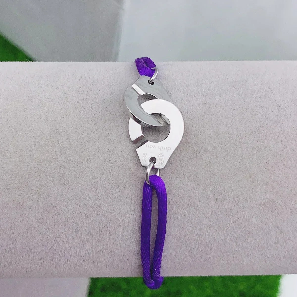 Bracelet Femme Menotte Simple Corde Et Acier Inoxydable