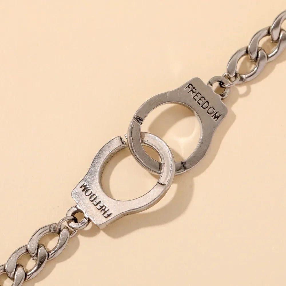 Bracelet Femme Menotte Symbole Force Et Liberté