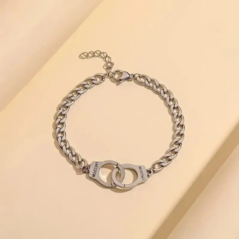 Bracelet Femme Menotte Symbole Force Et Liberté