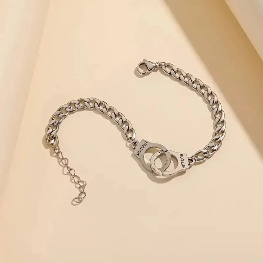 Bracelet Femme Menotte Symbole Force Et Liberté