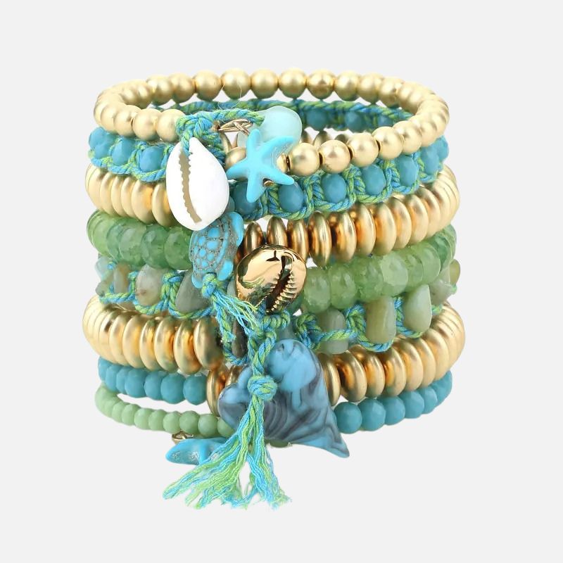 Bracelet Femme Multirang Breloques Plage
