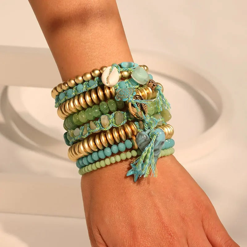 Bracelet Femme Multirang Breloques Plage