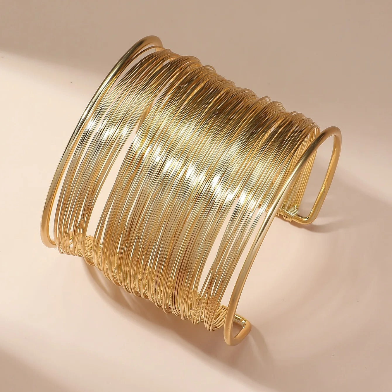 Bracelet Femme Multirang Large Doré