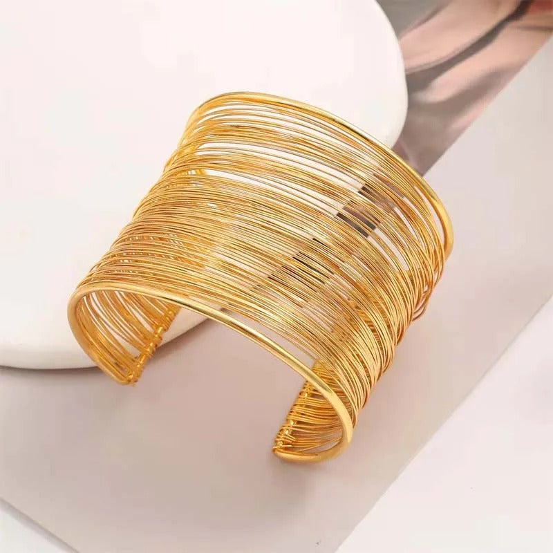 Bracelet Femme Multirang Large Doré