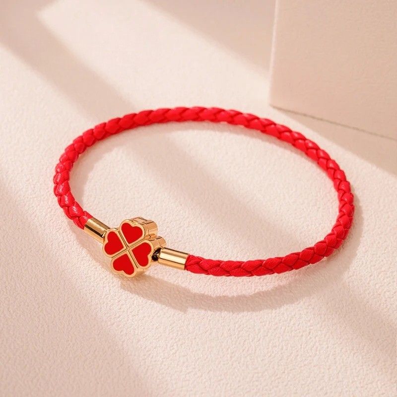 Bracelet Femme Trèfle Coloré Acier Inoxydable