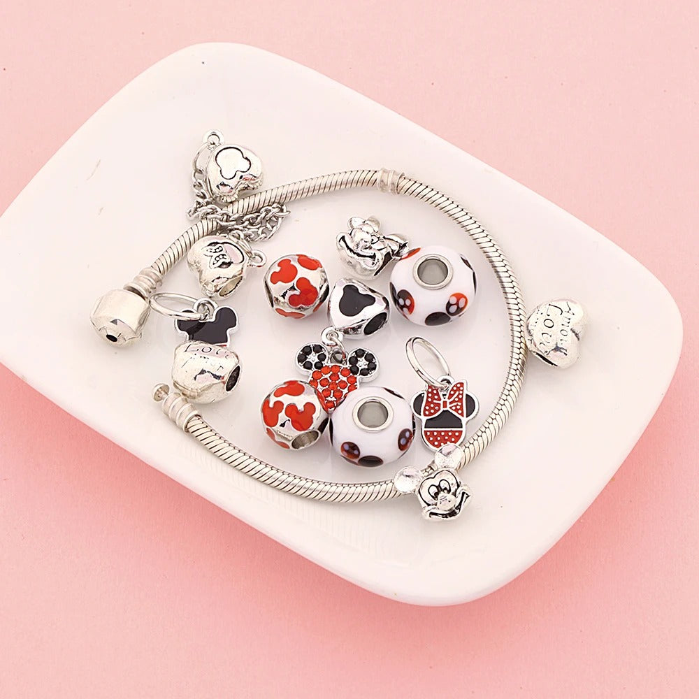Bracelet Fille Minnie Breloques Amovibles