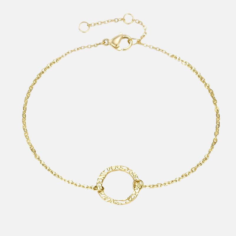 Bracelet Fin Femme Acier Inoxydable Et Cercle