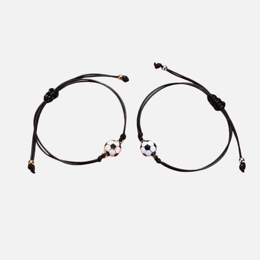 Bracelet Garçon Ajustable Duo Amitié Football