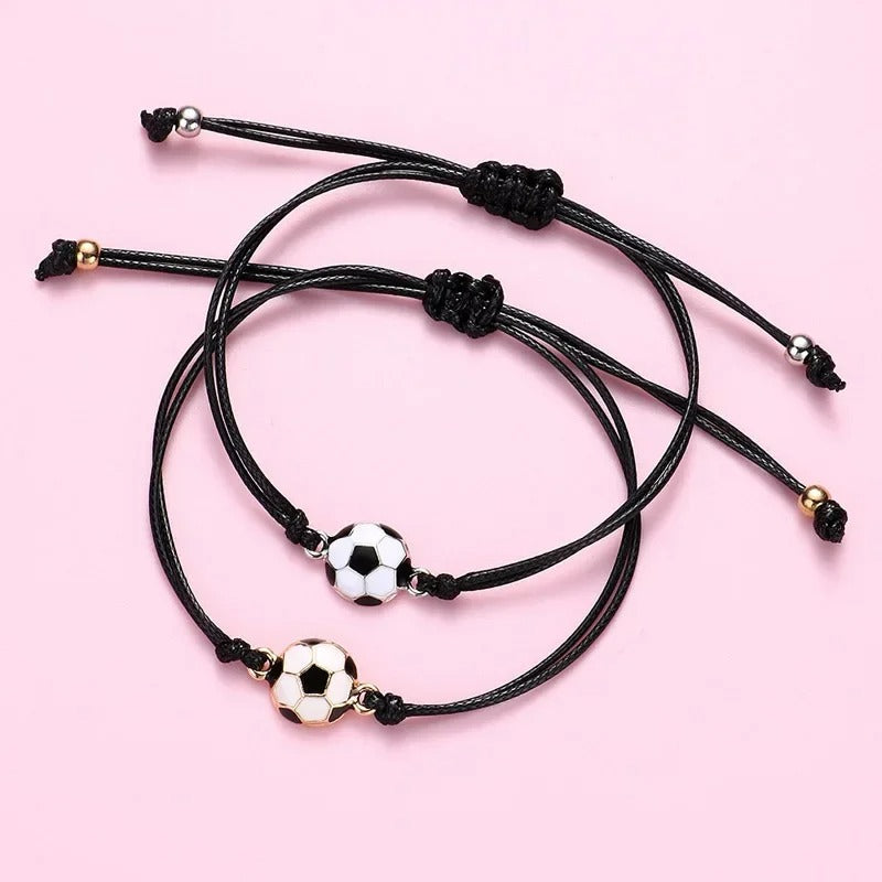 Bracelet Garçon Ajustable Duo Amitié Football