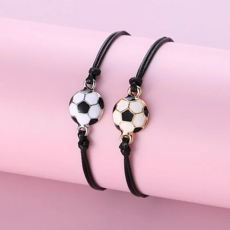 Bracelet Garçon Ajustable Duo Amitié Football