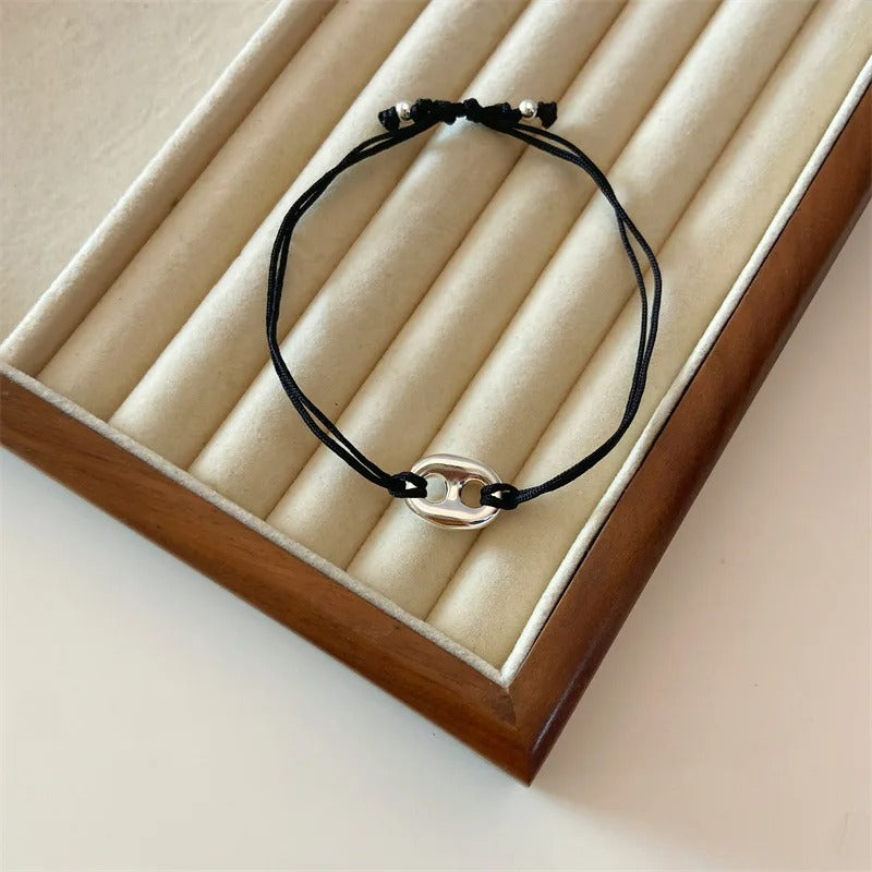 Bracelet Grain De Café Femme Élégant Cordon Ajustable
