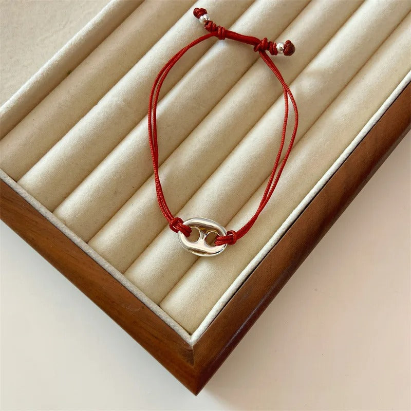 Bracelet Grain De Café Femme Élégant Cordon Ajustable
