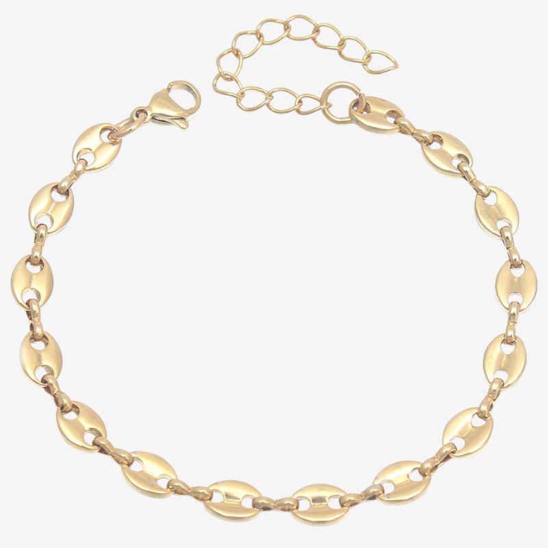 Bracelet Grain De Café Femme Simple Acier Inoxydable