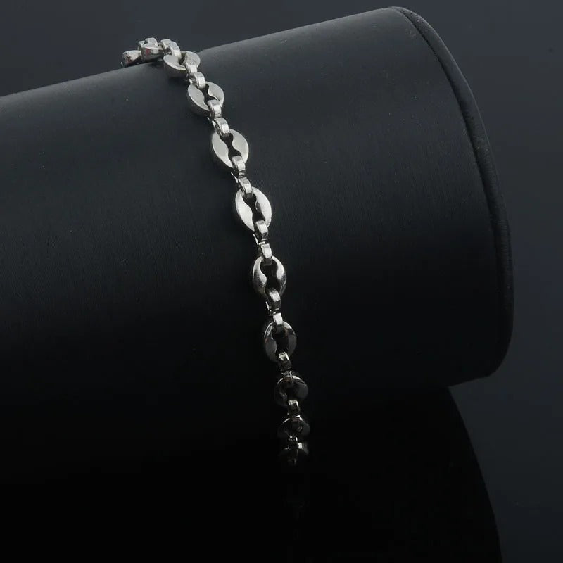 Bracelet Graine de Café Homme Fin – Acier Inoxydable