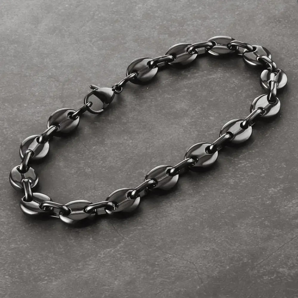 Bracelet Graine de Café Homme Sobre – Acier Inoxydable