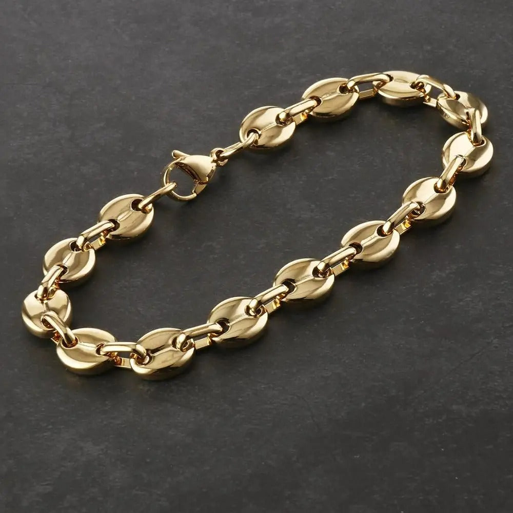 Bracelet Graine de Café Homme Sobre – Acier Inoxydable