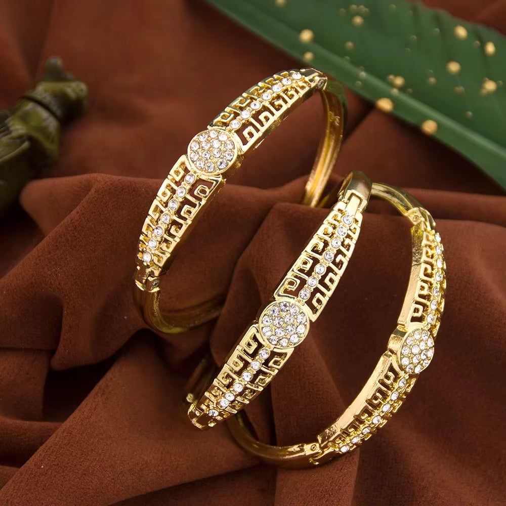 Bracelet Grec Motif Méandre Doré