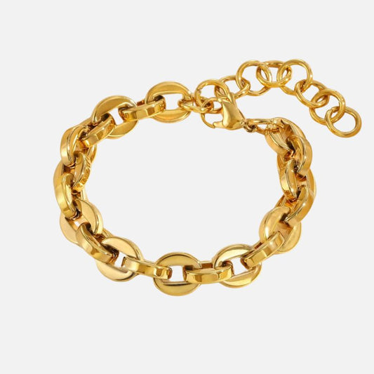 Bracelet Grosse Maille Femme Raffiné Acier Inoxydable