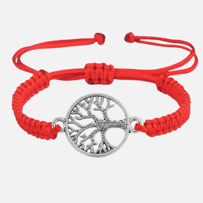 Bracelet Homme Arbre De Vie Cordon Tressé