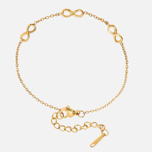 Bracelet Infini Femme Acier Inoxydable Doré