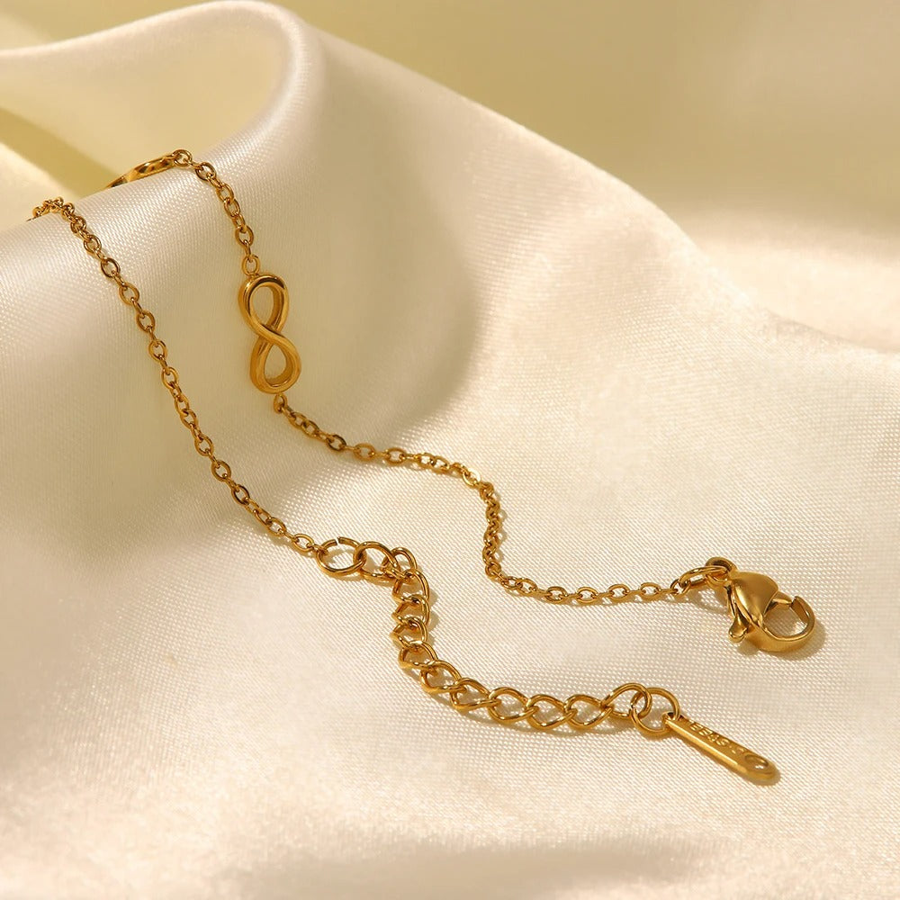 Bracelet Infini Femme Acier Inoxydable Doré