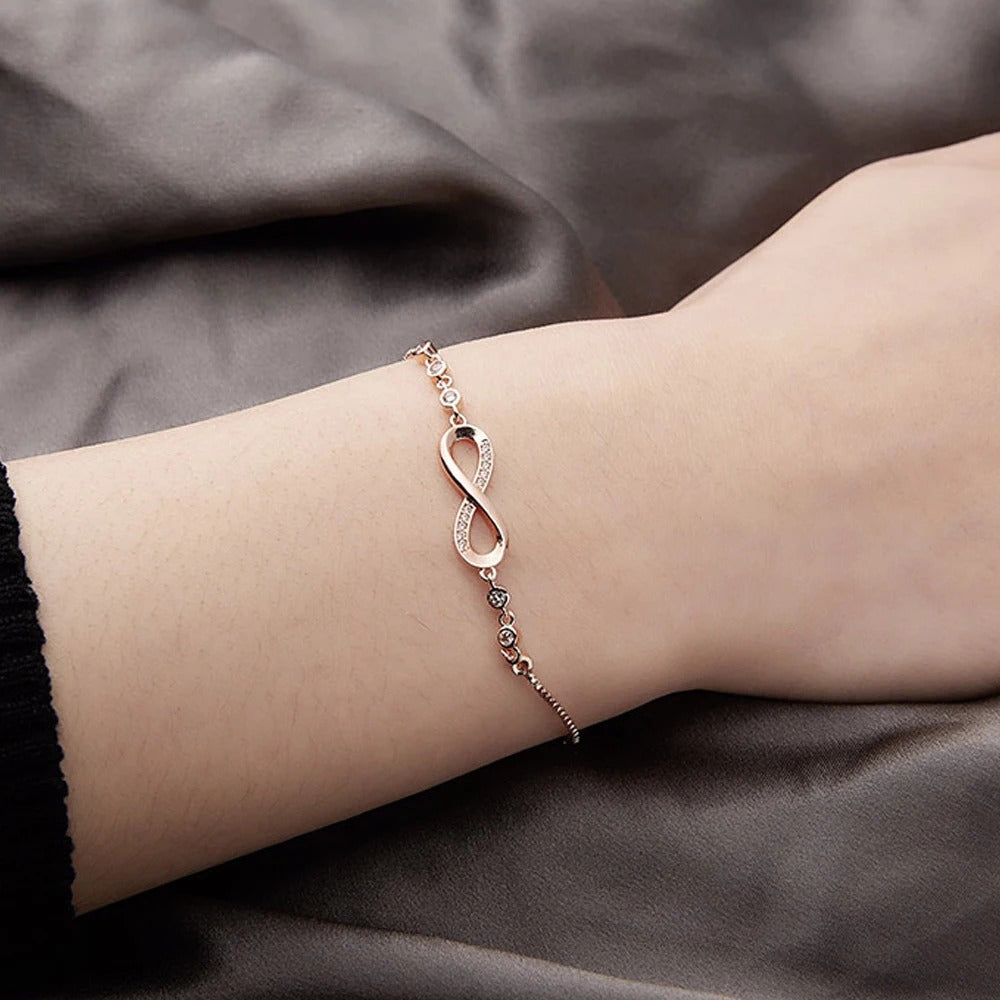 Bracelet Infini Femme Ajustable En Maille