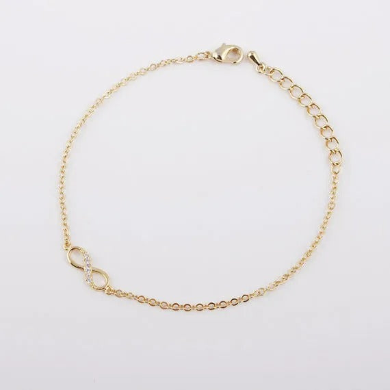Bracelet Infini Femme Doré Ou Argenté
