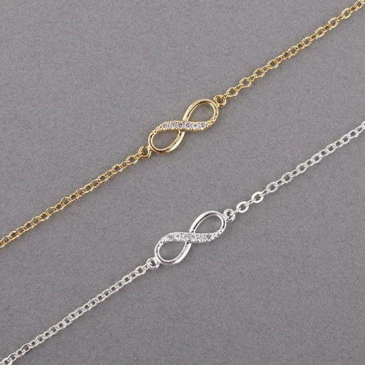 Bracelet Infini Femme Doré Ou Argenté