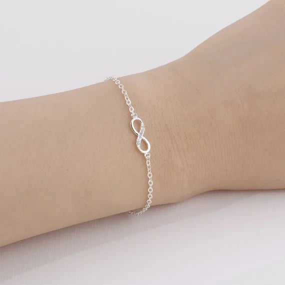 Bracelet Infini Femme Doré Ou Argenté
